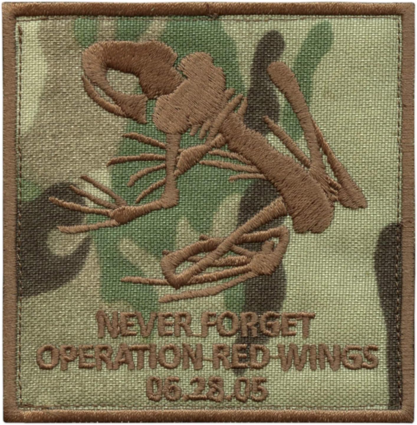 Multicam Operation Red Wings Never Forget Lone Survivor SDVT-1A Skull Frog Seals Fastener Patch