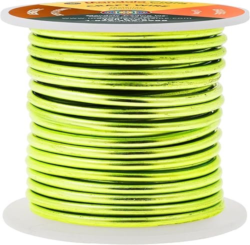 Vista 177 de Mandala Crafts - Alambre de aluminio anodizado de calibre 14 para hacer joyas - 18.29 m de alambre flexible de color oro claro - Flexible