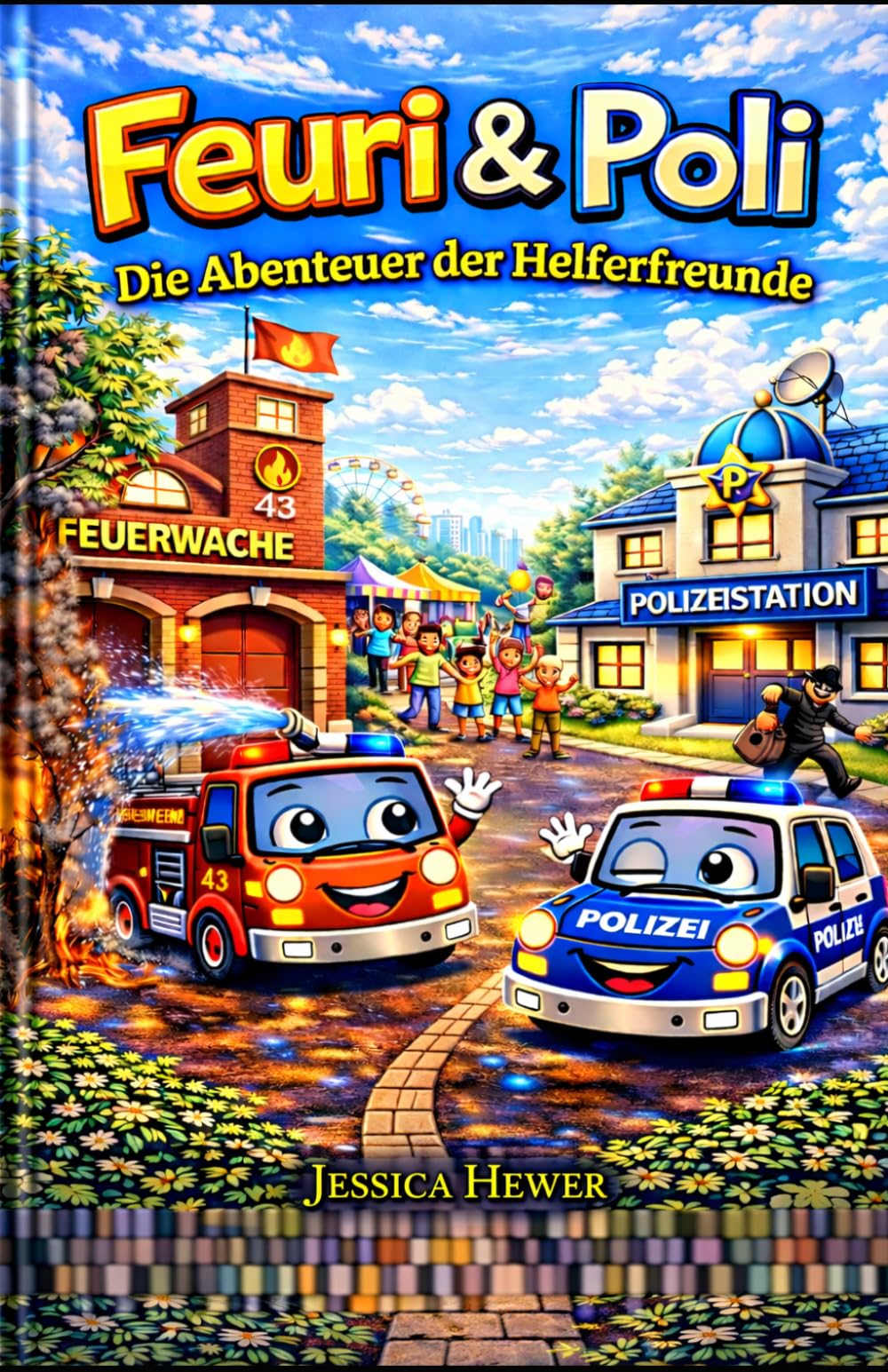 Feuri und Poli – Feuerwehr & Polizei Abenteuer für Kinder: Kinderbuch ab 2 Jahre; spannende Vorlesegeschichten, Freundschaft, Mut und Helfen lernen für Kinder