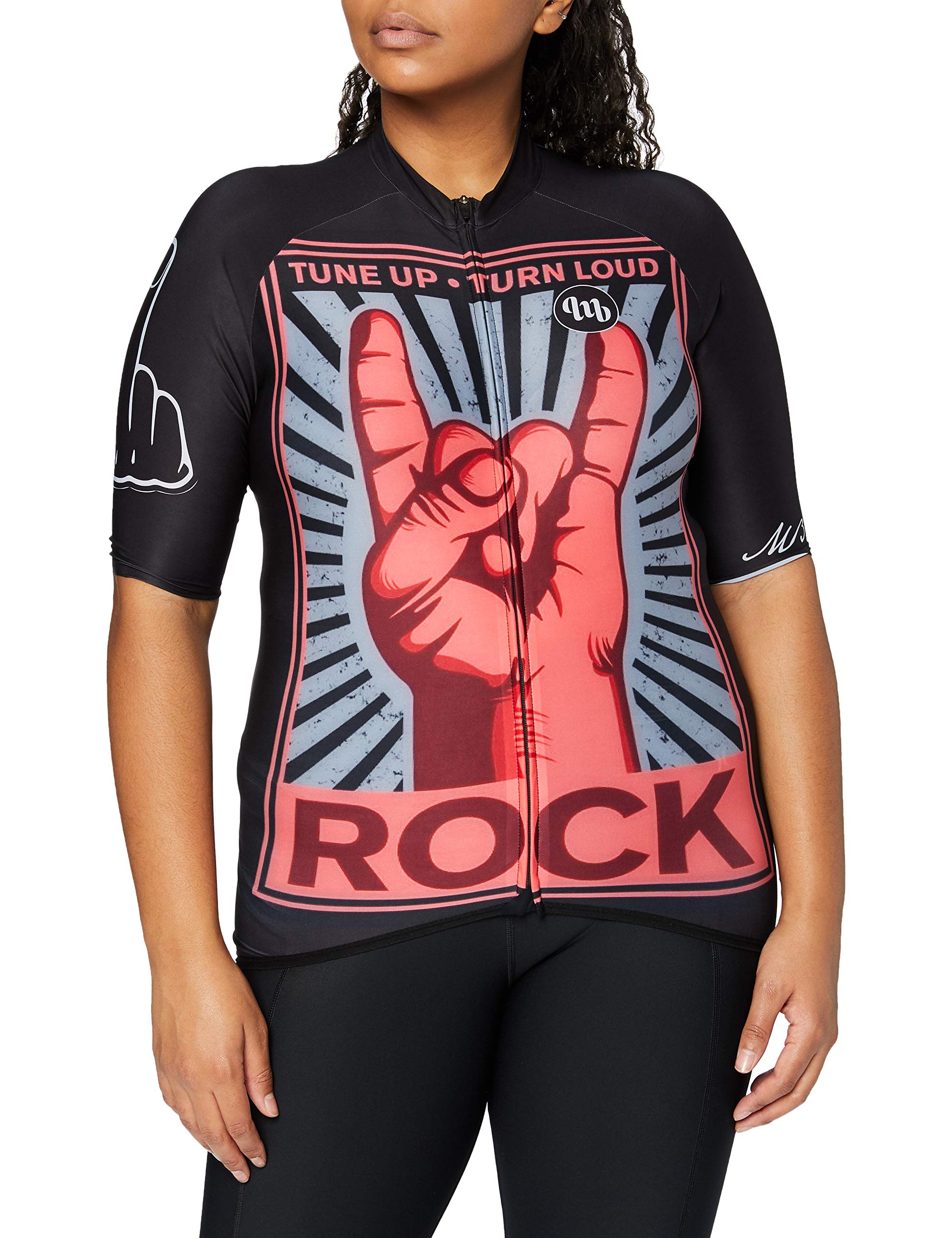 MB Wear Rock N Roll Unisex Adult Jersey Black/Red/Grey, FR (Manufacturer's Size: XS)