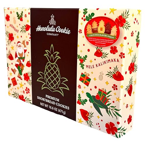Miniatura 3 de Honolulu Cookie Holiday - Caja de regalo de galletas de mantequilla premium, 16.6 onzas, galletas de mantequilla hawaianas surtidas, juego de regalo
