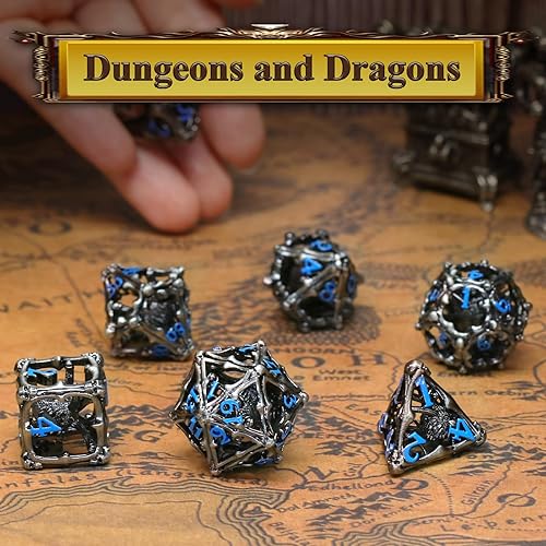 Miniatura 2 de Beholder - Juego de dados DND, dados de ojo de dragón, ZHOORQI 7 piezas, juego de dados poliédricos para dados de mazmorras y dragones, dados RPG,