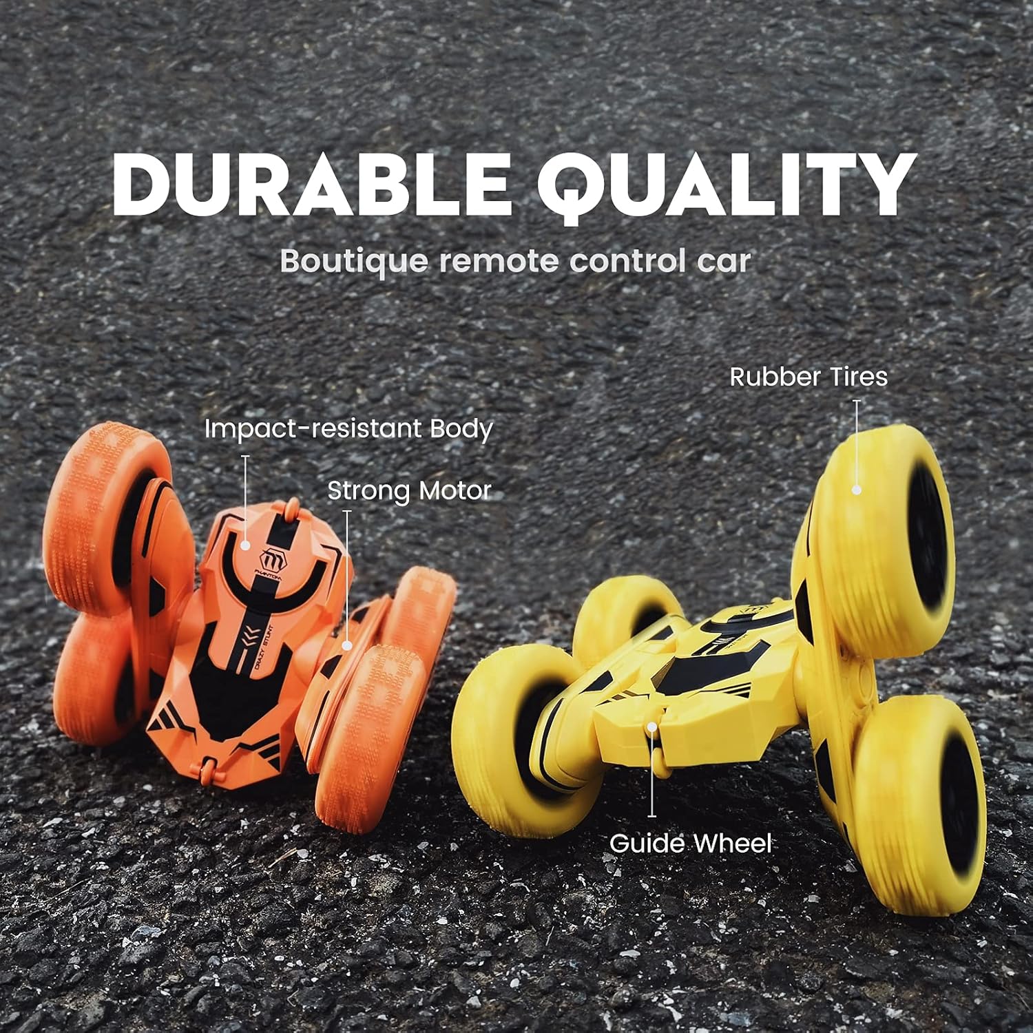 INVINZER Remote Control Car RC Car Truck Toys Hobby RC Cars 4WD Off Road 360° Flip 4 Wheels Drive RC Stunt Car with 2 Rechargeable Batteries Car Toy Gift for 6-12 Year Old Kids Toy Cars for Boys : Toys & Games