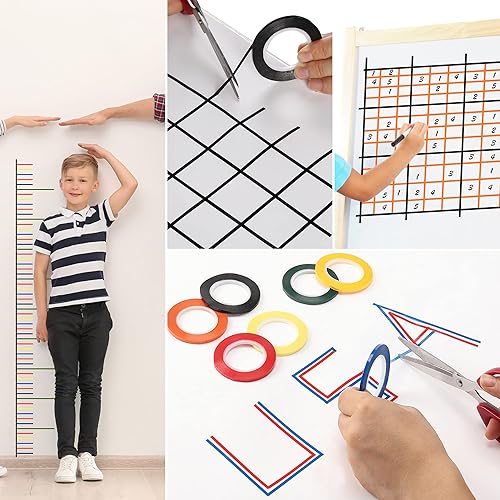 Miniatura 16 de Mr. Pen - Cinta negra para pizarra blanca, paquete de 12 - Cinta de cuadrícula fina para pizarras blancas y pizarras de borrado en seco