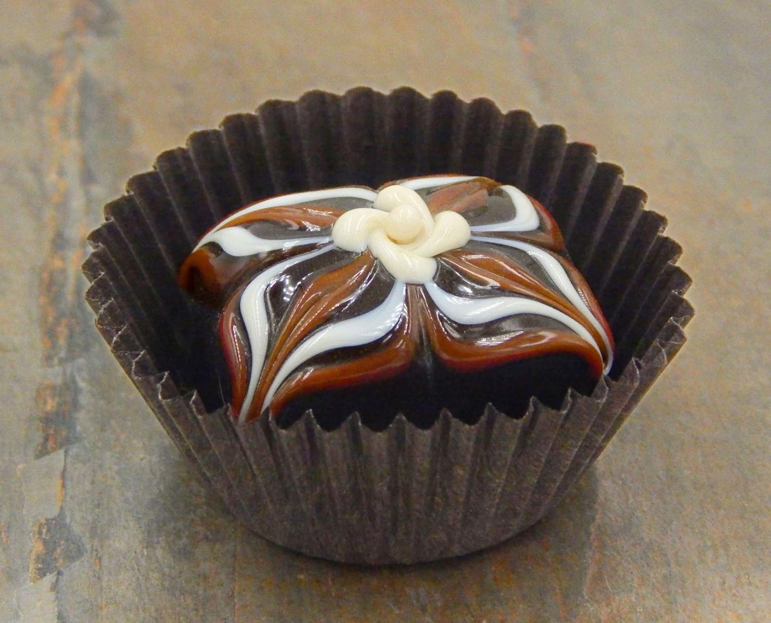 Glass Chocolate Caramel Vanilla Gift Sculpture Handmade Home Décor (Lampwork)