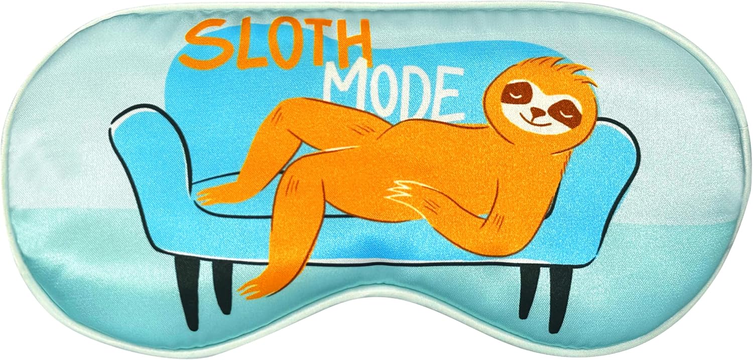 ANTI BASIC Funny Silk Sleep Masks with Adjustable Strap, Comfortable and Soft Eye Masks Gift for Women (Sloth) …