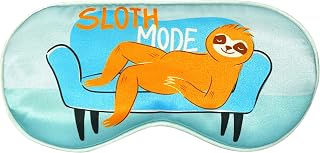 ANTI BASIC Funny Silk Sleep Masks with Adjustable Strap, Comfortable and Soft Eye Masks Gift for Women (Sloth) …