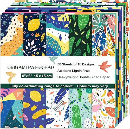 Miniatura 7 de Papel de origami de 6 x 6, 70 GSM, 150 hojas, 30 diseños de doble cara, álbum de recortes, cartulina, papel de patrón de origami, papel decorativo