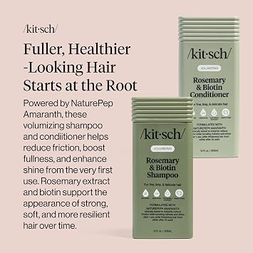 Kitsch Rosemary & Biotin Shampoo and Conditioner Set Made in USA