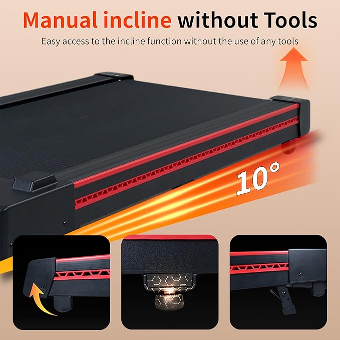 Caminadora Walking Pad con Inclinación 10°, Control Remoto 3HP miniatura 4