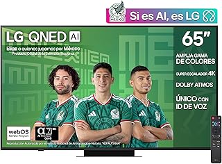 LG Pantalla 65 Pulgadas QNED AI QNED83 4K Smart TV webOS 2025 65QNED83ASG |Sistema Operativo webOS | Identificación de Voz AI | Dynamic QNED Color | Dolby Atmos Channels | Filmmaker Mode