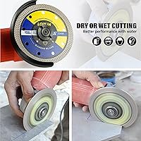 Vista 3 de Paquete de 3 hojas de sierra multiusos de diamante de 4.5 pulgadas, discos de amoladora angular de alta resistencia para cortar