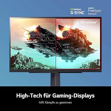 LG Electronics 27GS75QX-B.AEU Ultragear QHD Gaming IPS Monitor 27 Inches (68.4 cm) 2560 x 1440 16:9 1ms GtG 180 Hz HDR10 300 cd/m² Brightness (Type) NVIDIA G-Sync Compatible AMD FreeSync - Black