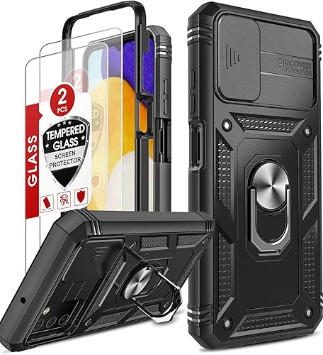 LeYi Funda para teléfono Samsung Galaxy A03s funda para teléfono Galaxy AO3s con cubierta deslizante para cámara + 2 paquetes protector de pantalla, disponible en Yaxa El Salvador