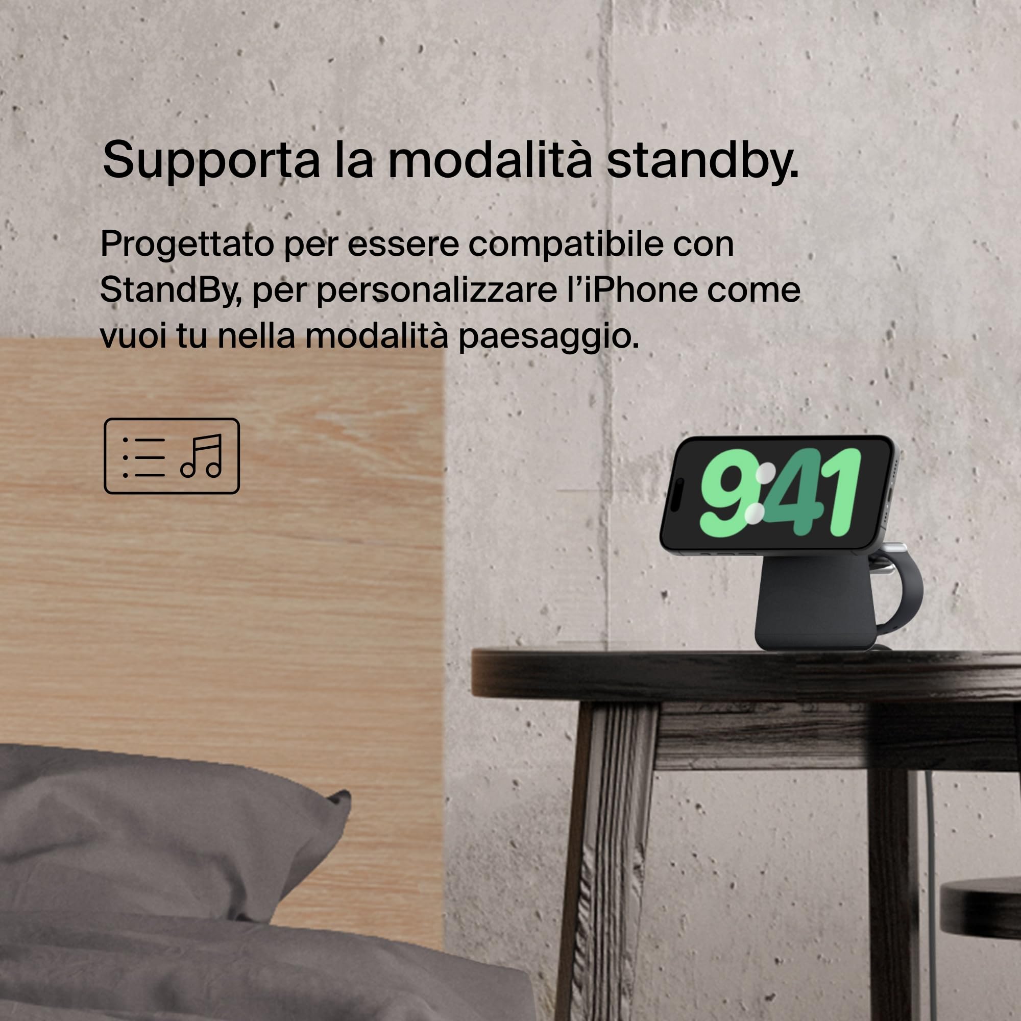 Belkin BoostCharge Pro Dock di ricarica wireless 2 in 1 con MagSafe 15 W, caricabatteria rapido per iPhone, stand compatibile con iPhone 16, 15, 14, 13 e 12, AirPods e altri dispositivi con MagSafe