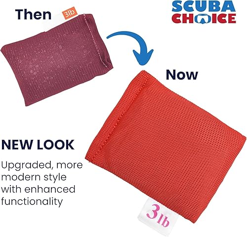 Miniatura 25 de Scuba Choice Pesas de malla suave para control de flotabilidad, duraderas, ajustables y cómodas para bolsillos de cinturón de peso para buceo