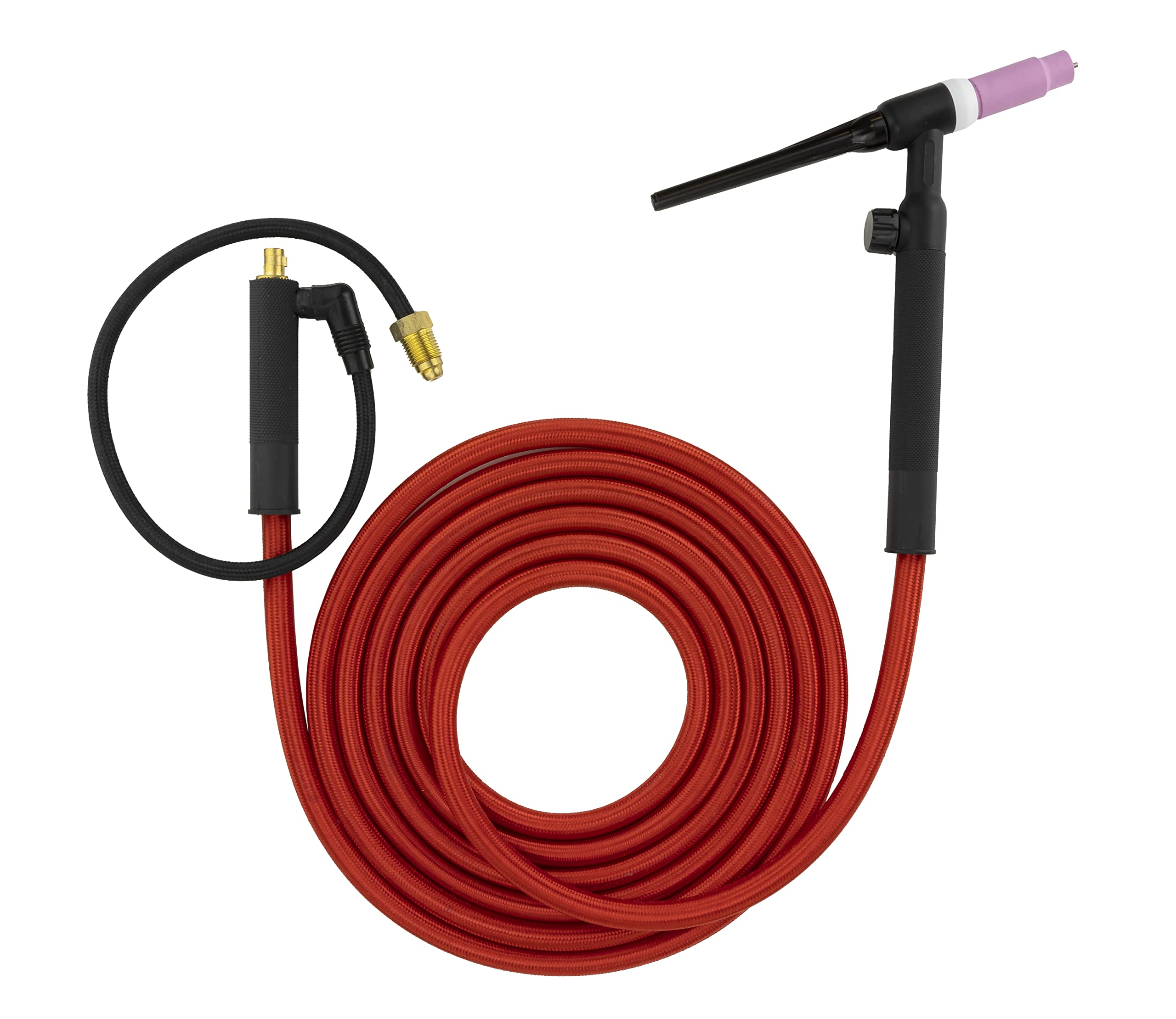 SÜA - 17V Series - 150 Amp - Air Cooled - TIG Torch with Valve - 25 feet 1-Piece SÜAFlex Cable - Dinse 10-25 Connector