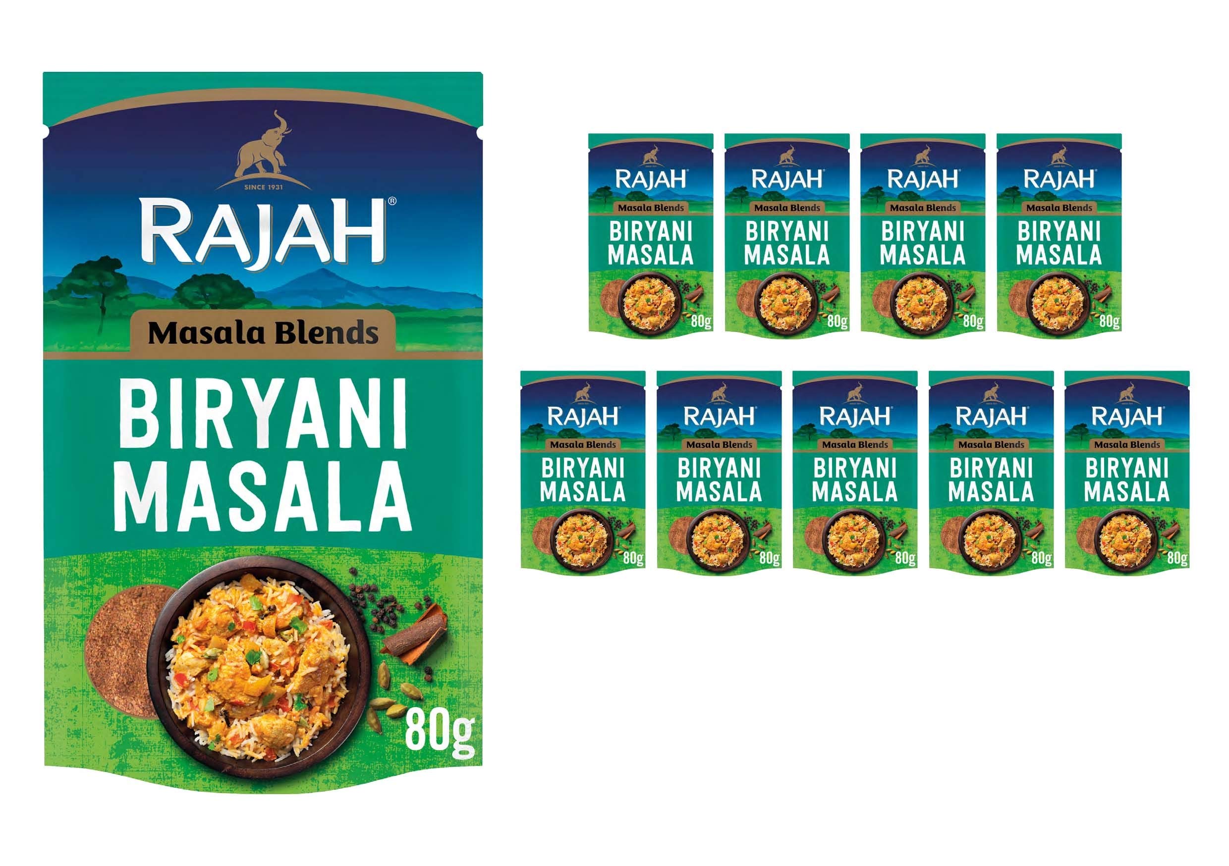 Rajah Rice Rajah Spices Biryani Masala Rice Biryani Masala 10 X 80g | Desertcart INDIA