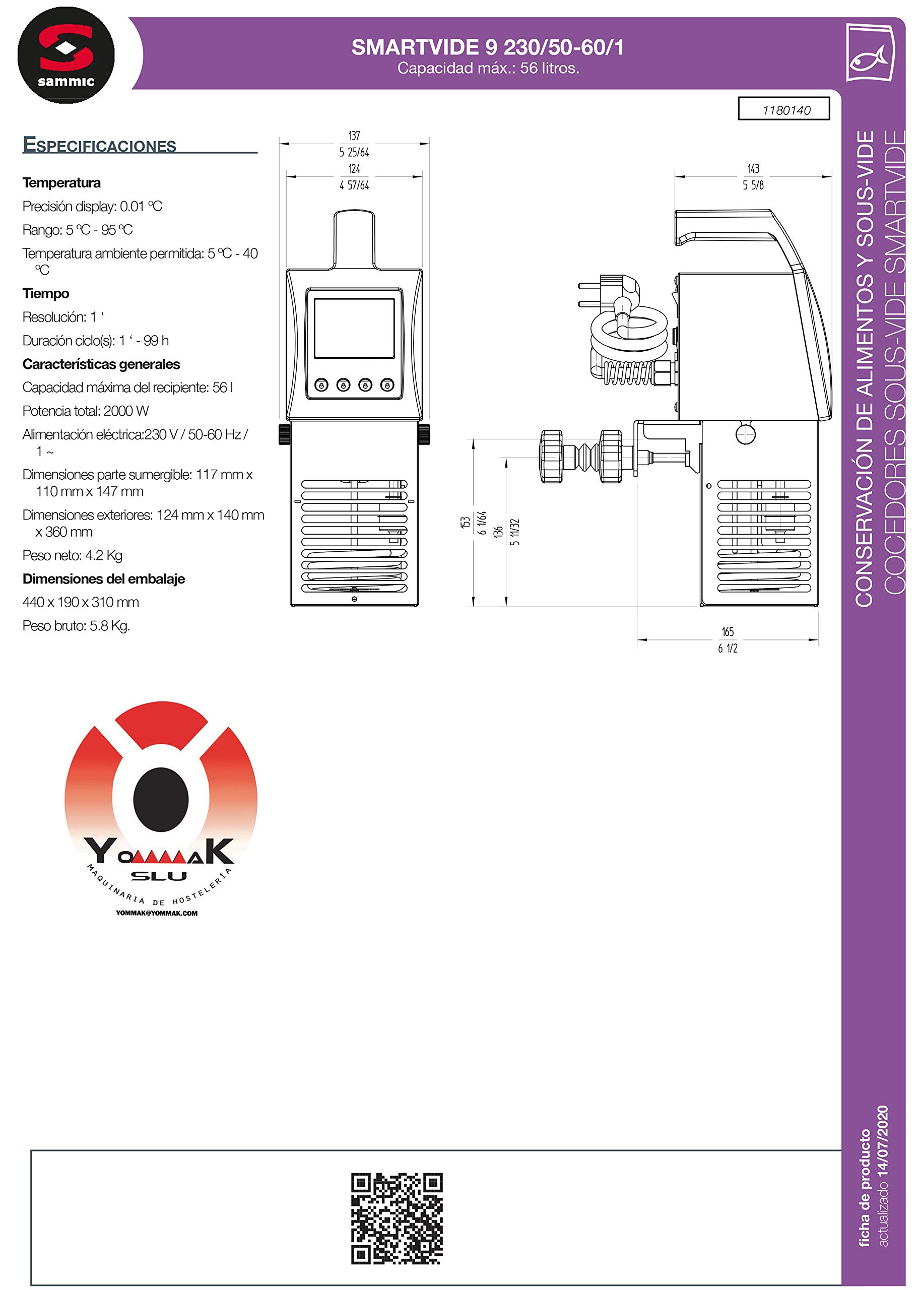 Sammic Cocedor Sous-Vide SmartVide 9 (yommak)