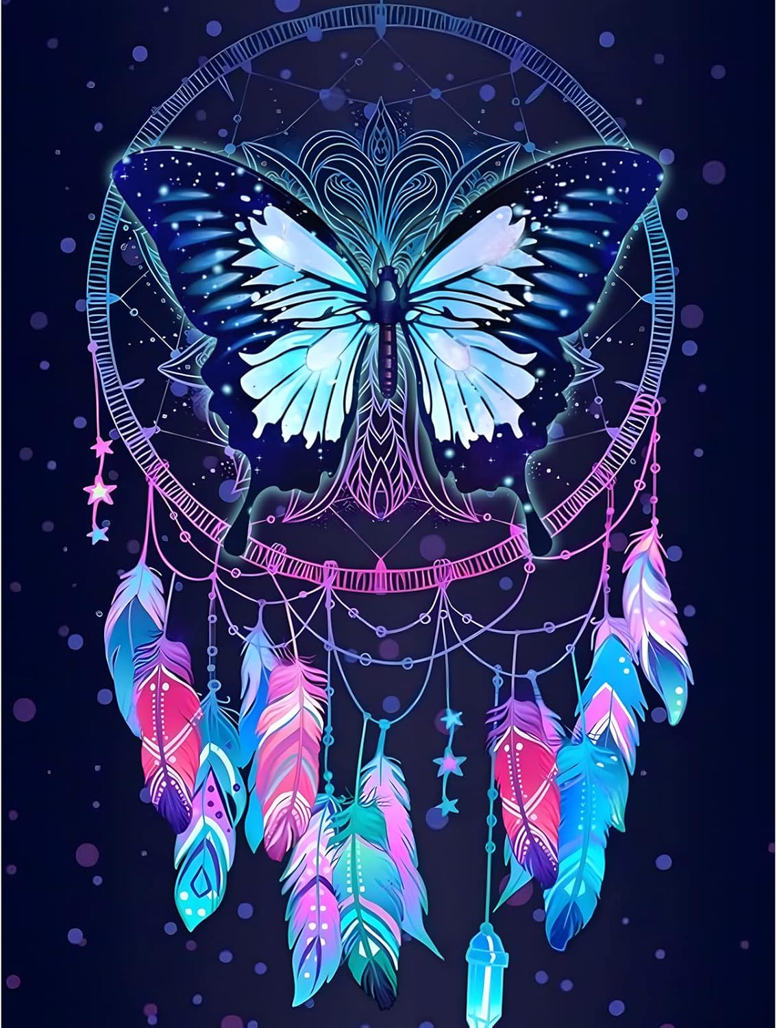 MXJSUA Dream Catcher Diamond Painting Kits for Adults Butterfly 5D