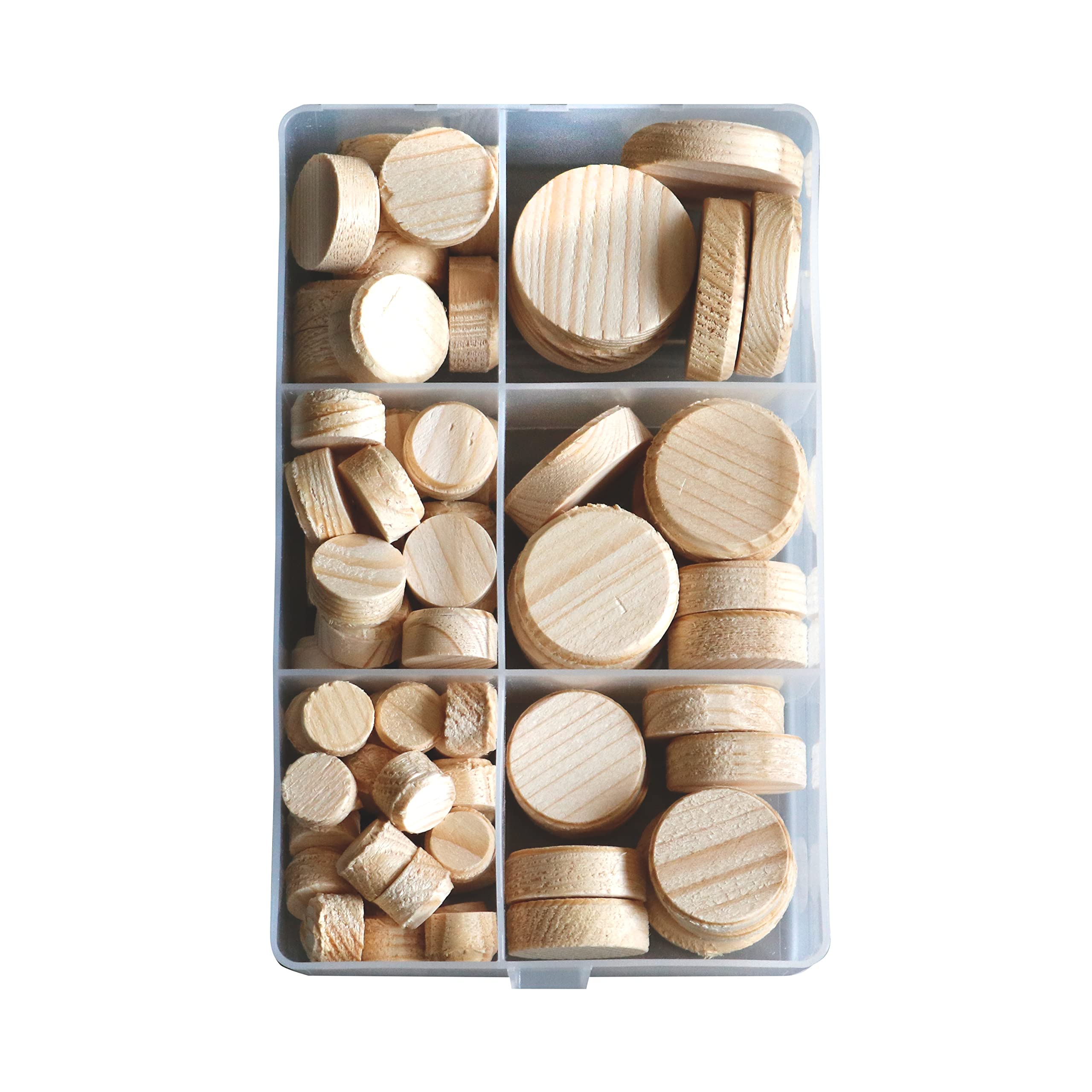 TOX Miniset Cookie Wood mit Querholzplättchen aus Fichtenholz zum Reparieren und Ausbessern von fehlerhaften Stellen im Holz in verschiedenen Größen, 1x Box, 094900300