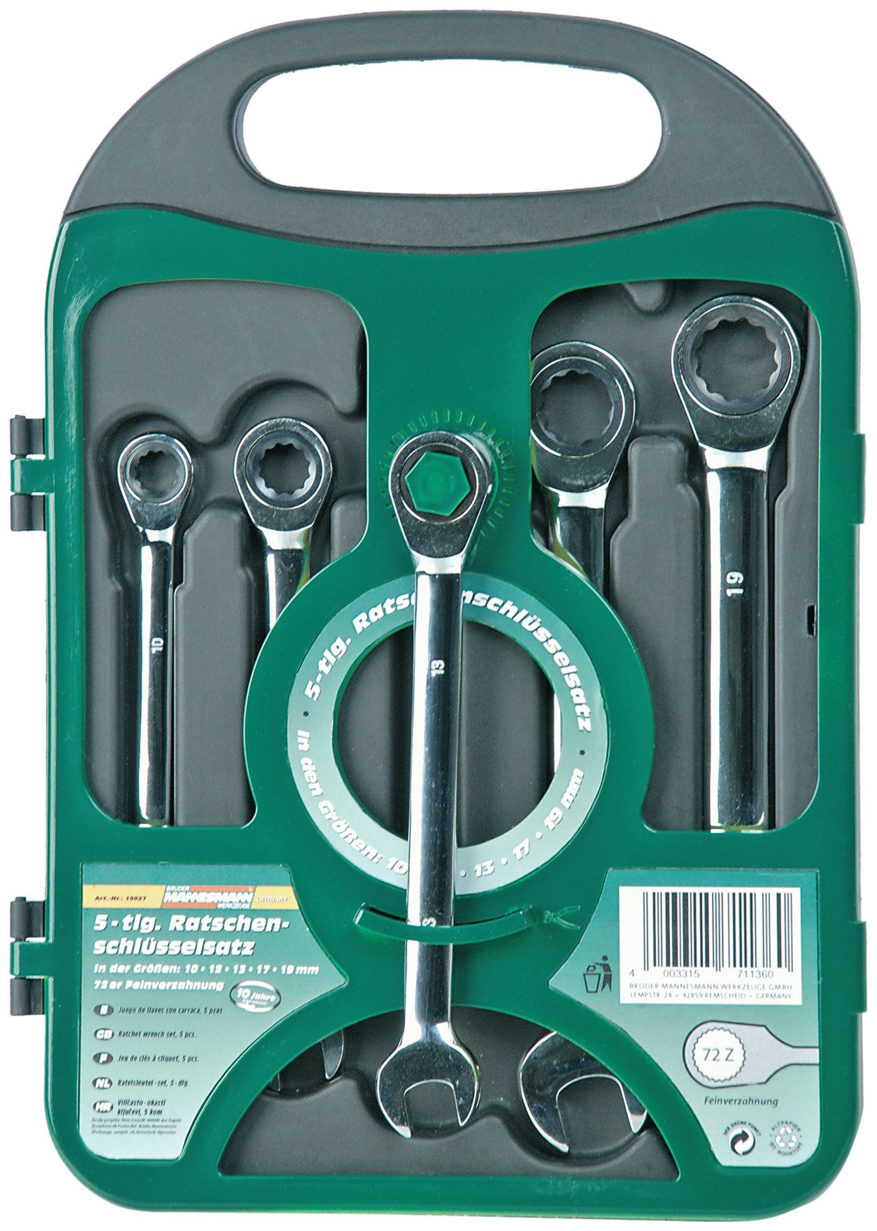 MannesmannM19827 Combination Spanner Set 5 Pieces