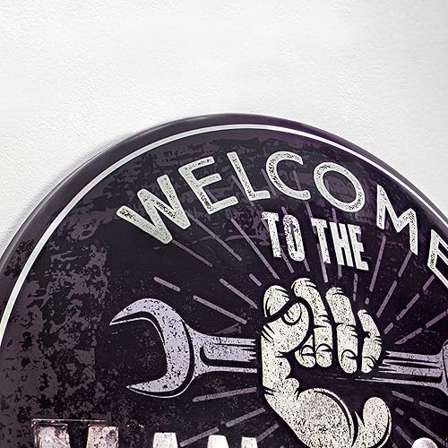 Miniatura 65 de American Art Decor Letrero de metal con forma de cúpula – Decoración retro de habitación para bar, cueva de hombre, garaje, sala de juegos, Corona