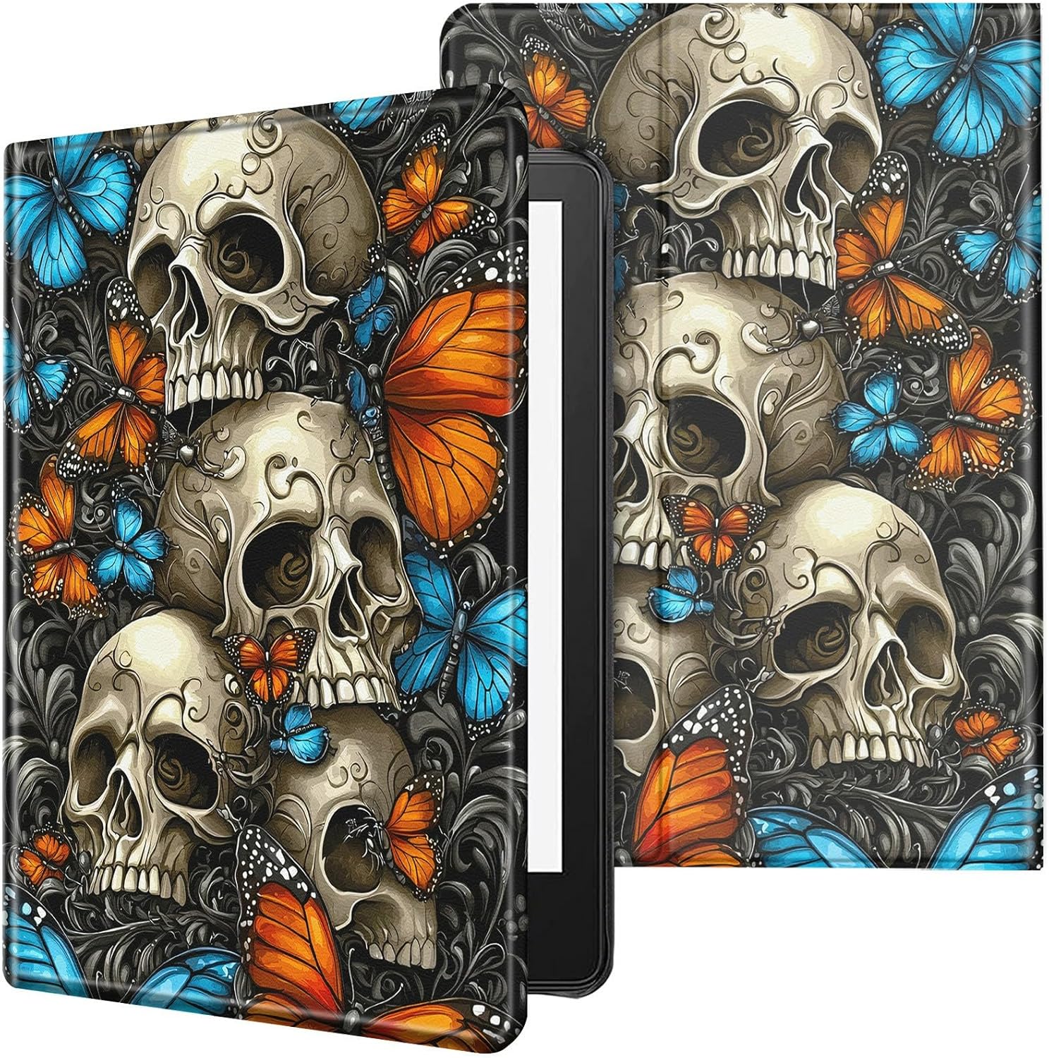 Case for All-New Kindle Paperwhite 12th Generation 7 inch 2024 & Kindle Colorsoft Signature Edition 2024 Lightweight Protective PU Leather Smart Stand Cover with Auto Wake Sleep - Sun and Beach