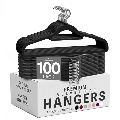 Utopia Home Velvet Hangers 100 Pack â Premium Hangers with