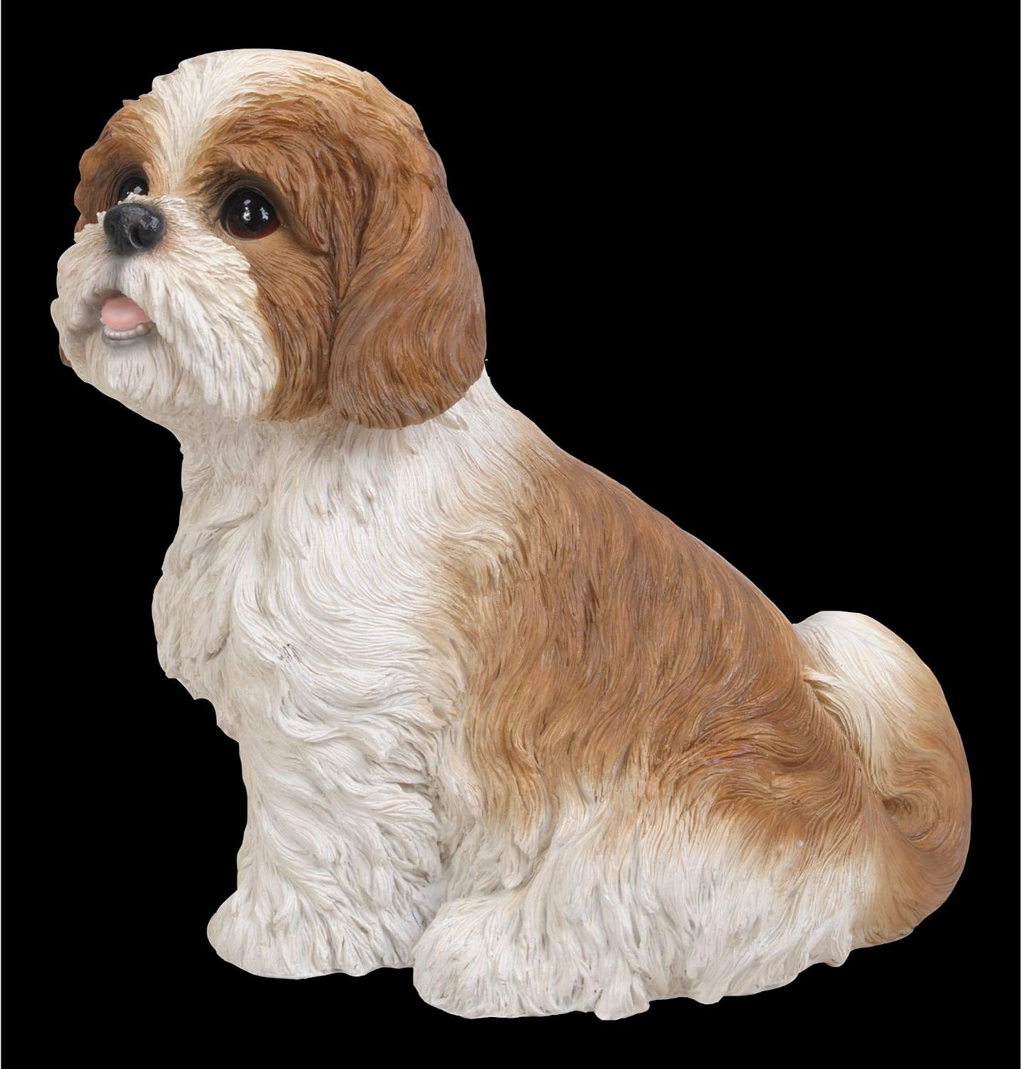 Hi-Line Gift Ltd 11" Sitting Shih Tzu Puppy Outdoor Garden Statue