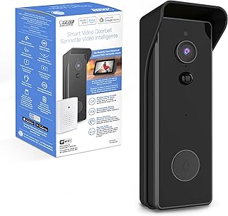 Feit Electric Doorbell Camera, Wireless Video Doorbell, 2.4 GHz WiFi, No Hub, Two-Way Audio, Motion Detection, Night Vision, 1080p HD, Micro SD Card Storage, Hardwired or Battery, CAM/Door/WiFi/BATG2