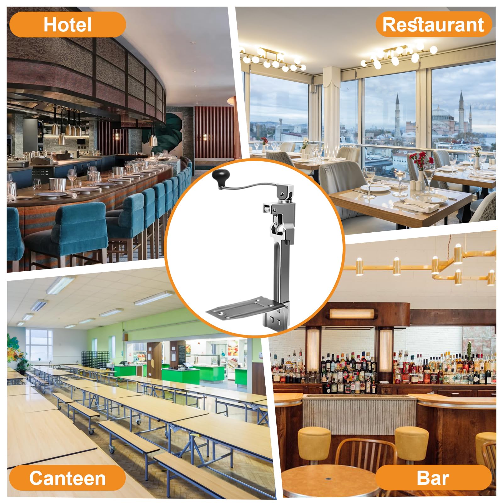 Apriscatole manuale compatibile con Edlund #1, Apriscatole per ristorante grandi lattine fino a 27,9 cm di altezza.