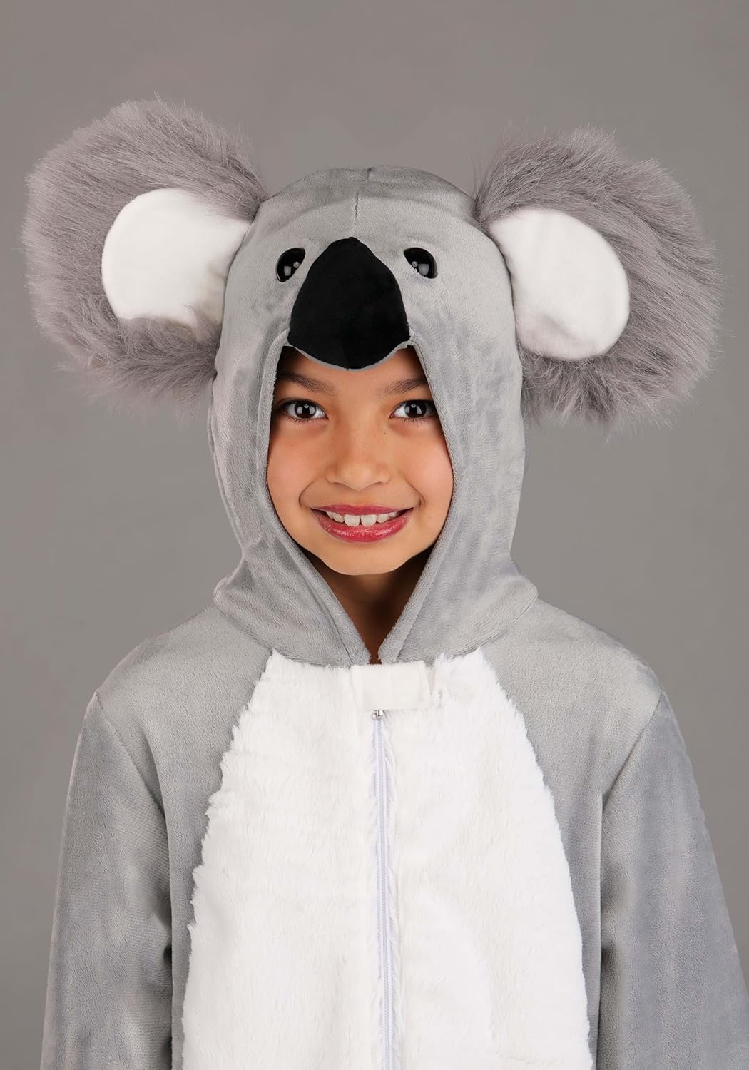 Kids Cuddly Koala Costume | Hooded Animal Jumpsuit and Shoe Covers for Halloween or Dress Up Fun