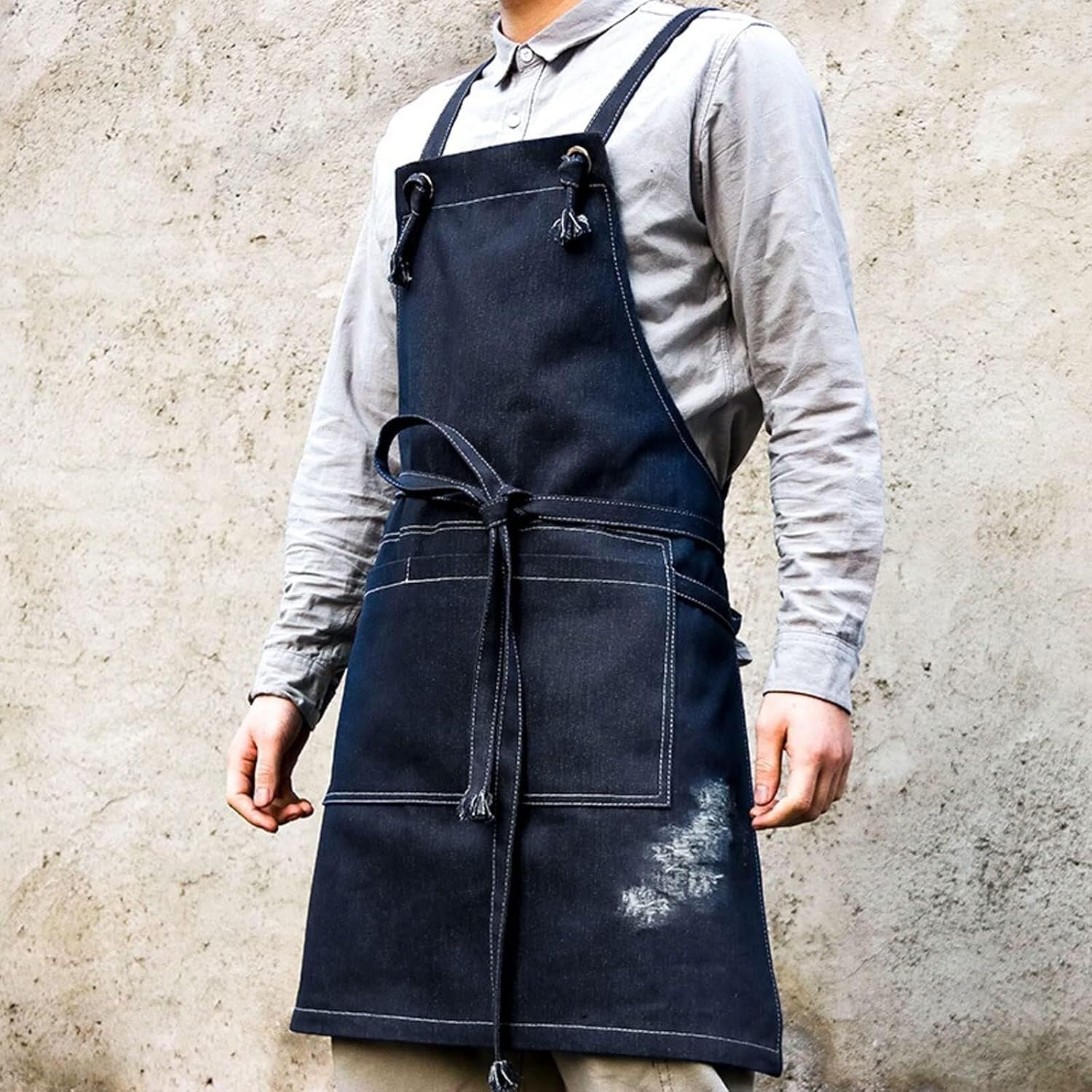 Chef Aprons for Men Women with ，Aprons With Pockets Aprons Elderly Men and Women Cowboys Barber Shop Milk Tea Shop Restaurant Workwear Milk Tea Shop Coffee Shop Flower Shop Hotel Apron