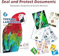 Vista 8 de Máquina laminadora de 9 pulgadas de laminación térmica y paquete de 20 hojas de laminación de 8.5 x 11 pulgadas, bolsas de laminación térmica