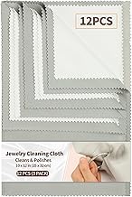 Bonison 3 Pack Large Silver Polishing Cloth – 10"x12" Jewelry Cleaning Cloth & Multi-Layer Jewelry Polishing Cloth for Silver, Gold, Diamond, Platinum, Coins, Watches, Gemstones（Gray）