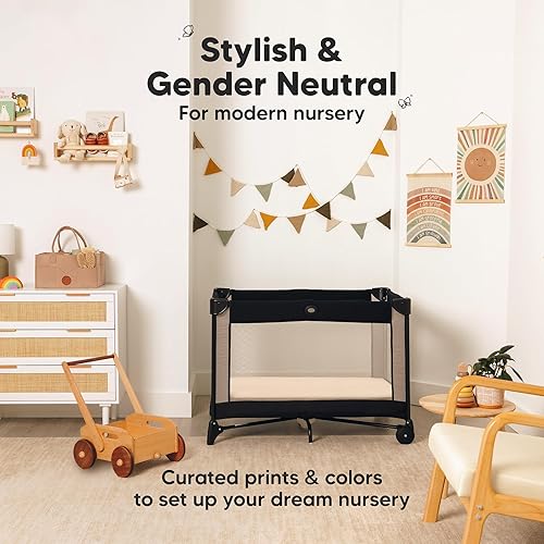 Miniatura 6 de Pack and Play Sábanas bajeras Paquete de 2 sábanas para colchón Pack N Play de 38 x 26 pulgadas, suaves y acogedoras, ropa de cama neutra para