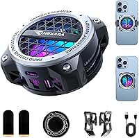 Cooler para Celular com Controle de Temperatura AI, Refrigeração Rápida USB, Ventoinha Silenciosa de 25dB para Jogos, Compatível com iPhone, Android, Nintendo Switch via Clipe ou Magnético