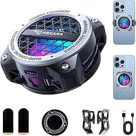 Cooler para Celular com Controle de Temperatura AI, Refrigeração Rápida USB, Ventoinha Silenciosa de 25dB para Jogos, Compatível com iPhone, Android, Nintendo Switch via Clipe ou Magnético