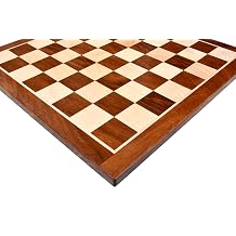 Solid Wood Chess Board 14.5 Inch in Sheesham & Maple Wood with 37 mm Squares Handcrafted Tournament Style Board