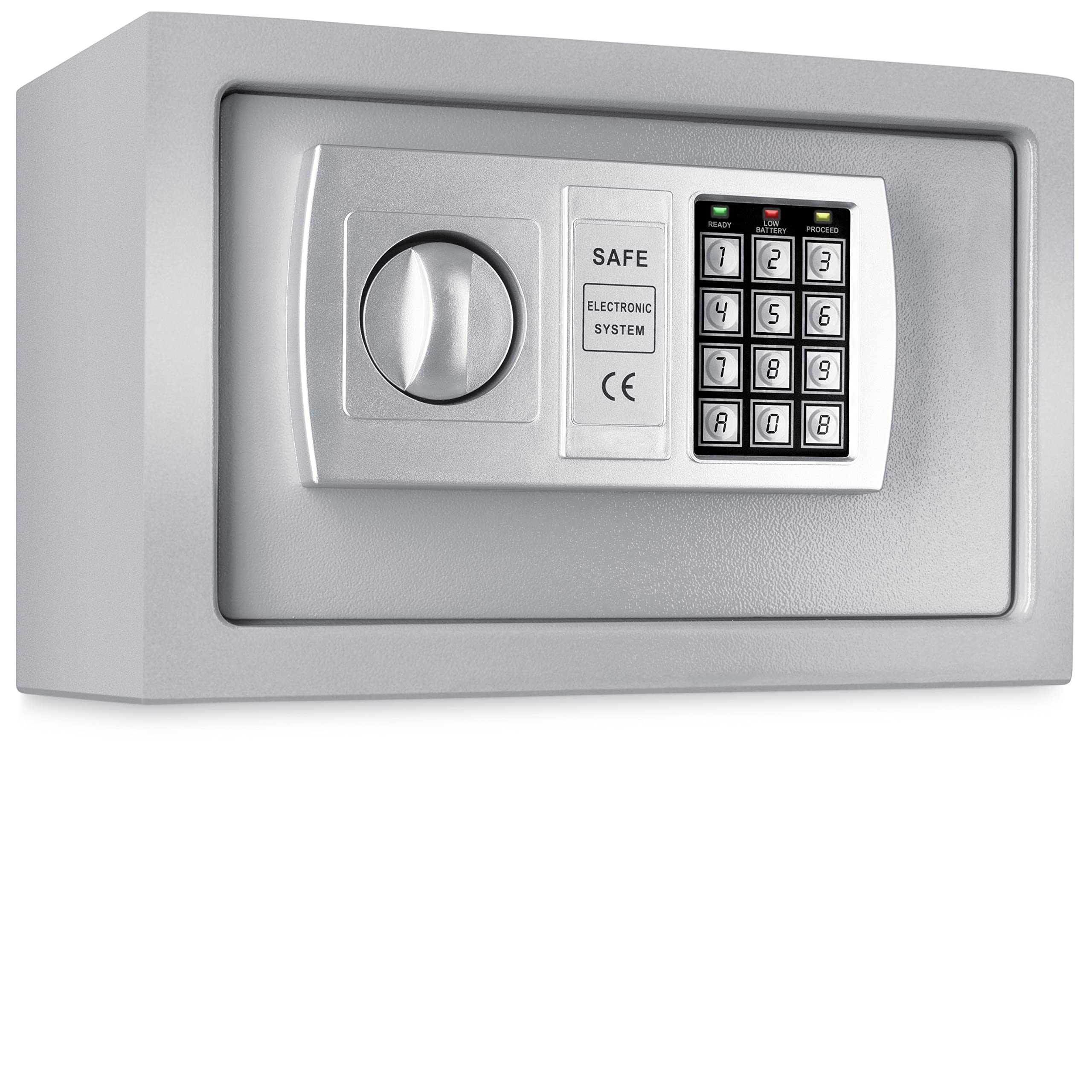 KESSER® Cassaforte Safe Serratura a combinazione elettronica 31x20x20 cm Display a LED Cilindri in acciaio, bianco