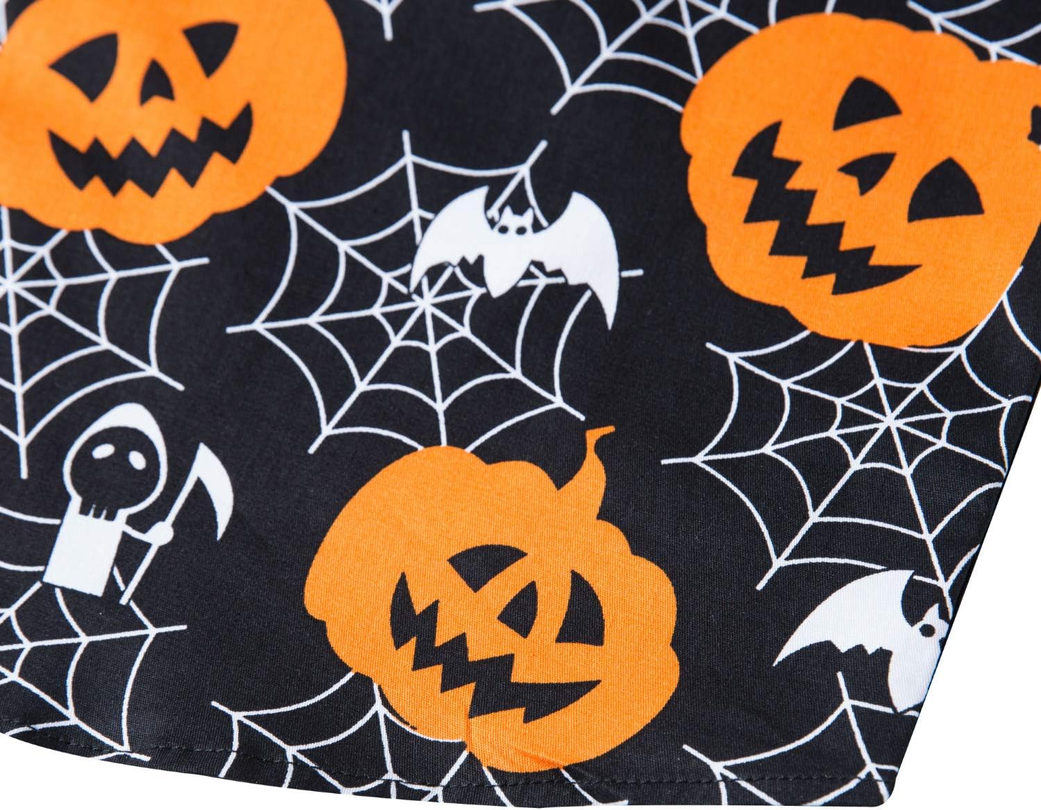 fohemr Mens Funny Halloween Shirt Ugly Pumpkin Long Sleeve Casual Button Down Shirts Adult Costume for Party
