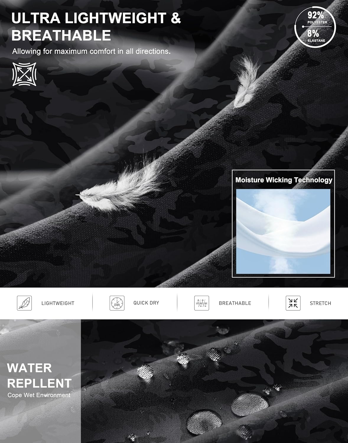 G Gradual Men's Hiking Shorts 7"/9" Lightweight Athletic Shorts for Men Quick Dry Stretch Casual Shorts with 3 Zipper Pockets - Image 5