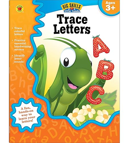 Carson Dellosa Trace Letters Handwriting Workbook for Kids Ages 3+, Preschool &amp; Kindergarten Handwriting Practice, Letter Tracing &amp; Sound Recognition Skills (Big Skills for Little Hands®)