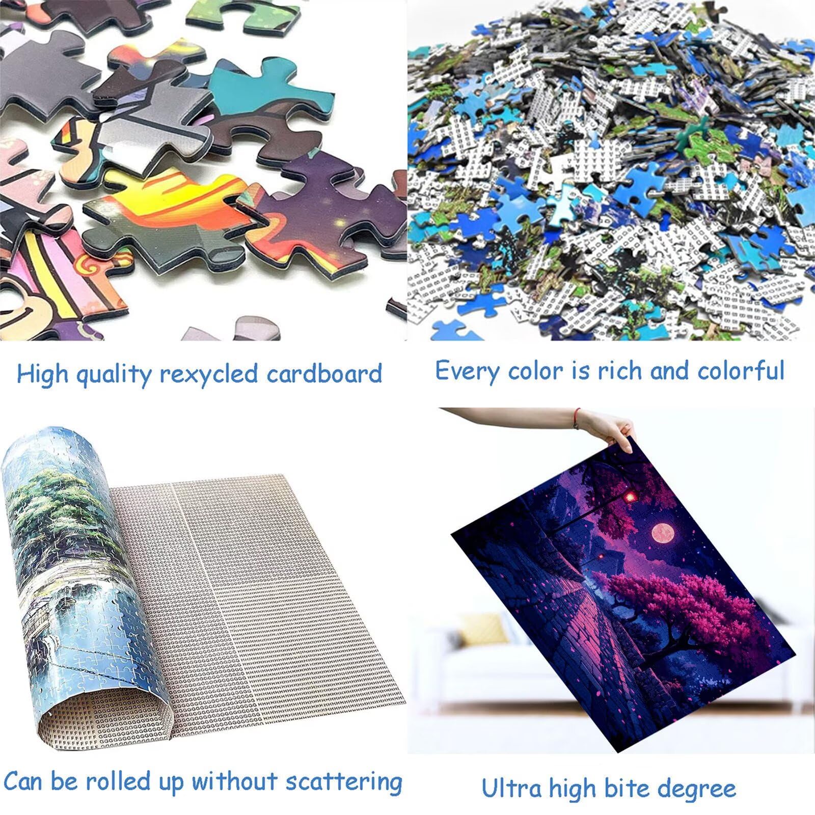 Puzzle 3000 elementów księżyc puzzle dla dorosłych góry 122 x 81 cm unikalne rzemiosło klasyczne 3D drewniana układanka do rodzinnych gier biznesowych, układanka zrób to sam do dekoracji ścian domu