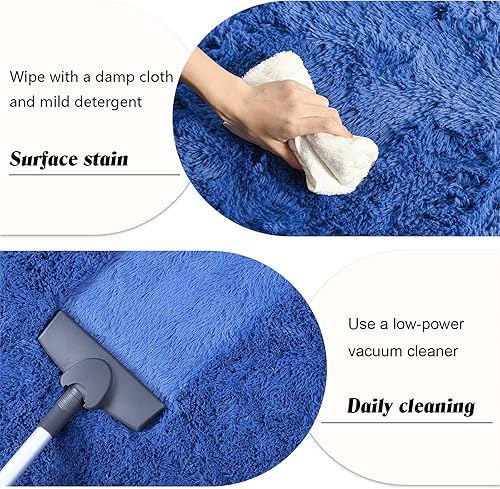 Miniatura 4 de Alfombra de pasillo para dormitorio, 2 x 6 pies, alfombras de área suaves, peludas y esponjosas para habitación de niñas y niños, alfombra lanuda de