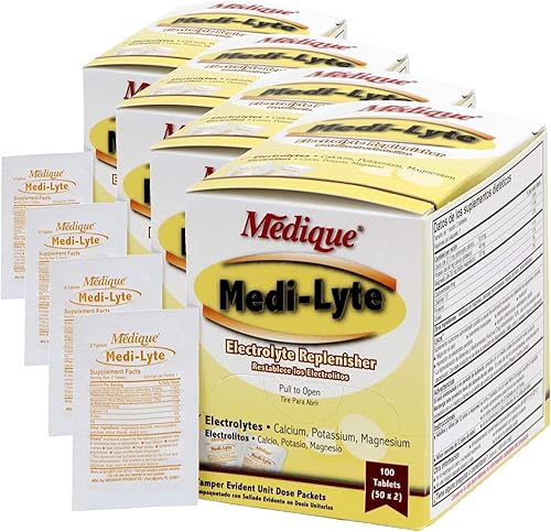 Miniatura 9 de Medique 03033 Medi-Lyte Tabletas de Electrolitos con Cloruro de Potasio para Calambres, 100 Tabletas