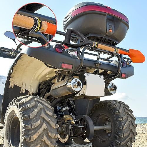 Miniatura 6 de LuBanSir Paquete de 4 soportes de pala para portaequipajes, correas ajustables de gancho y bucle de 12 pulgadas para herramientas y equipos de