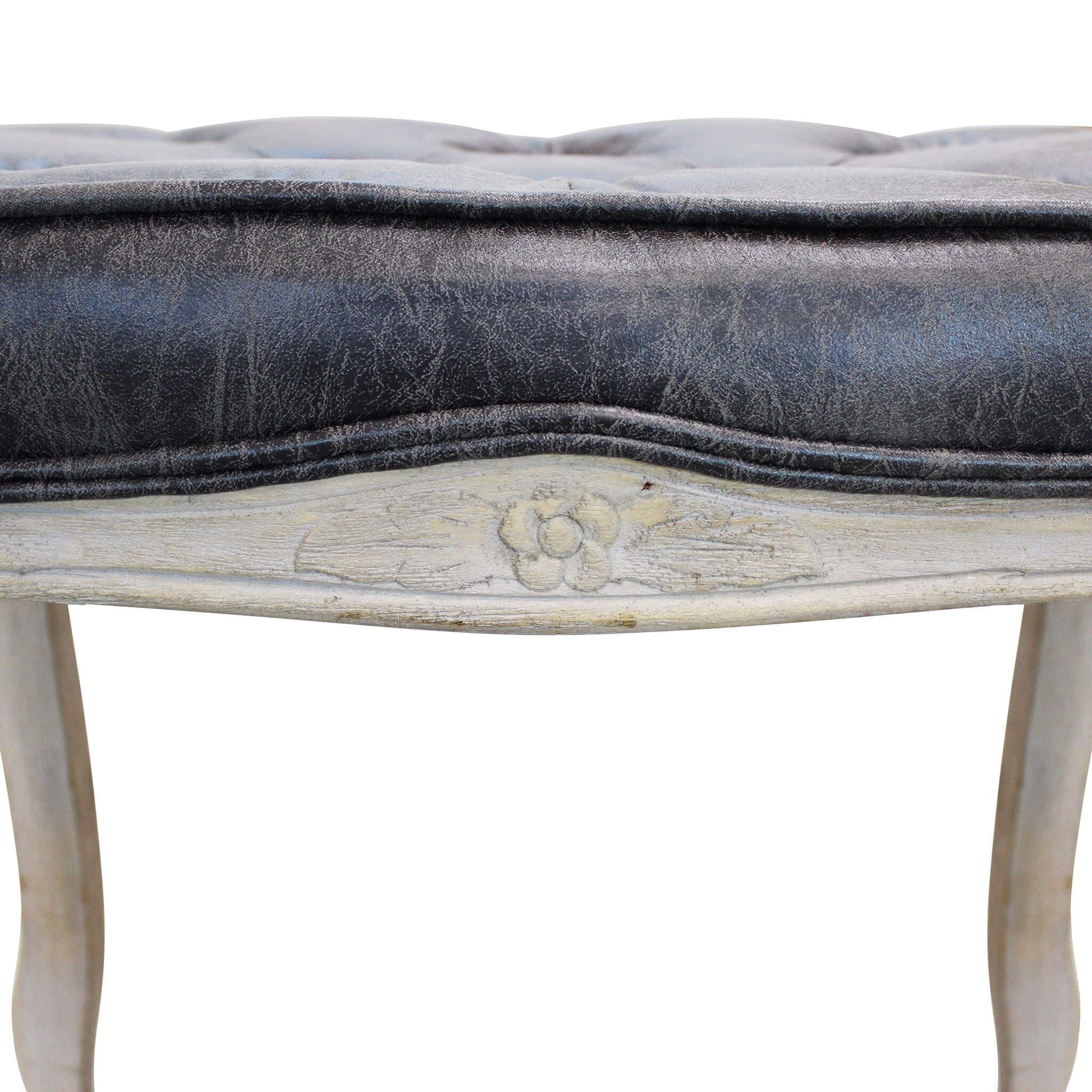 milani home Sgabello Vintage in Ecopelle di Design Moderno Vintage cm 50x36x47 h