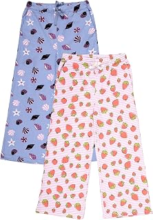 KiddoPanti Girls Printed Pyjama Pant | 100% Soft Cotton Single Jersey | Comfortable Fit with Elastic Waistband & Functiona... Price In India